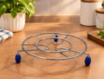 KOWS stainless steel hot utensil and bartan stand set of 2 for patila, bhagona, kadai and cooker