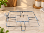 KOWS Stainless Steel Square Hot Pot & Hot Utensil Stand | Heavy Duty Kitchen Trivet Set of Two