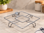 KOWS Stainless Steel Square Hot Pot & Hot Utensil Stand | Heavy Duty Kitchen Trivet Set of Two - Image 4