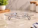 KOWS Stainless Steel Square Hot Pot & Hot Utensil Stand | Heavy Duty Kitchen Trivet Set of Two - Image 2