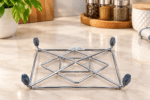 KOWS stainless steel hot pot stand set of 2 for patila, bhagona, kadai and cooker